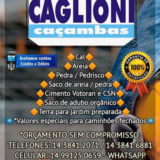 Comprar o produto de Disk Caçamba  em Caçambas pela empresa Caglioni Caçambas em São Manuel, SP por Solutudo