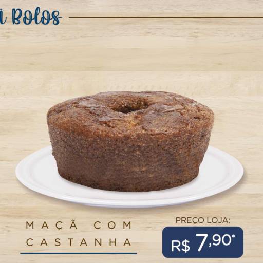 Mini Bolo de Maçã com Castanha
