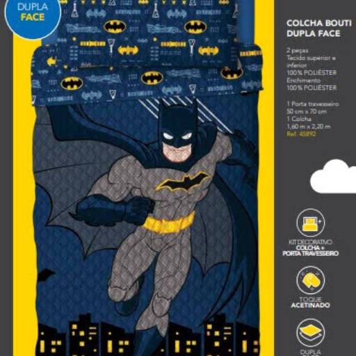 Colcha Bouti Batman Solteiro Dupla Face por Aracaju Enxovais