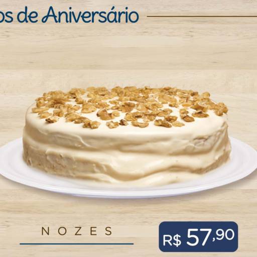 Bolo de Aniversário de Nozes
