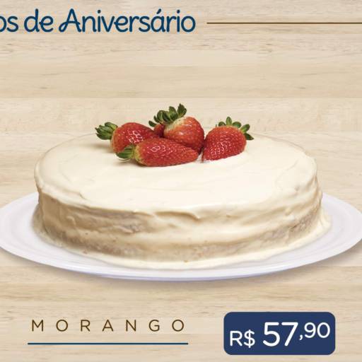 Bolo de Aniversário de Morango