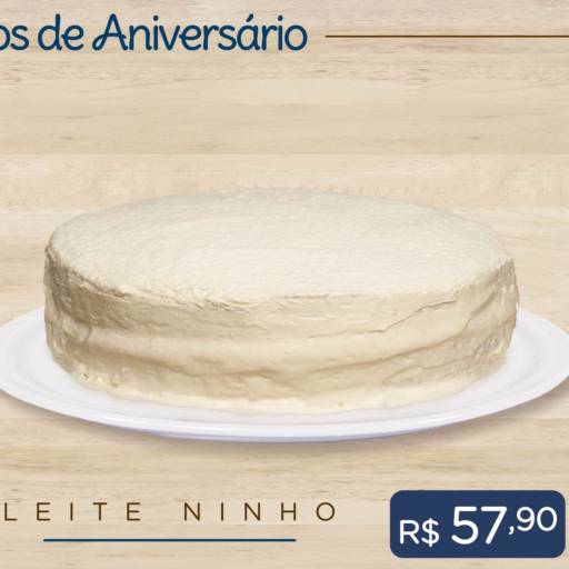 Bolo de Aniversário de Leite Ninho