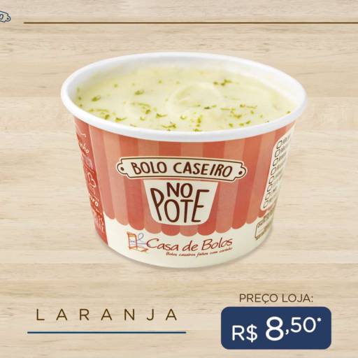Bolo Caseiro no Pote de Laranja
