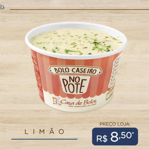 Bolo Caseiro no Pote de Limão