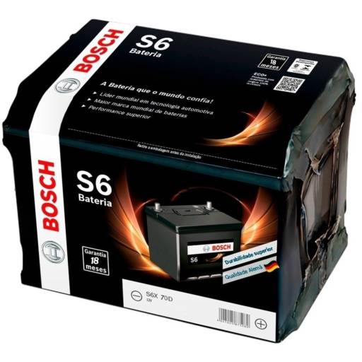 Bateria Automotiva Bosch	S6X 70D - 70 amperes