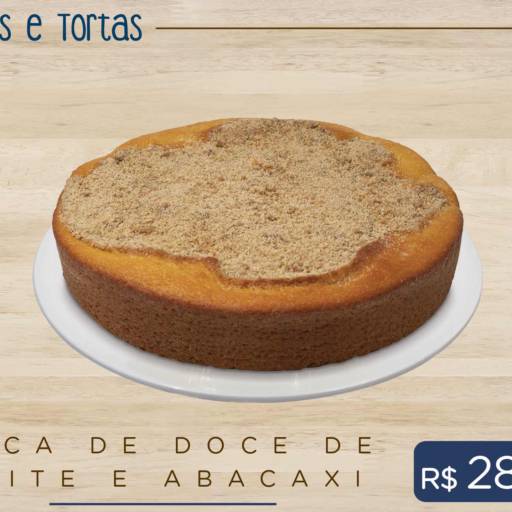 Cuca de Doce de Leite e Abacaxi por Casa de Bolos Passo Fundo