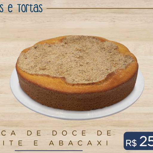 Cuca de Doce de Leite e Abacaxi