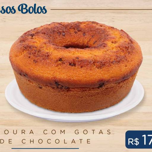 Bolo de Cenoura com Gotas de Chocolate