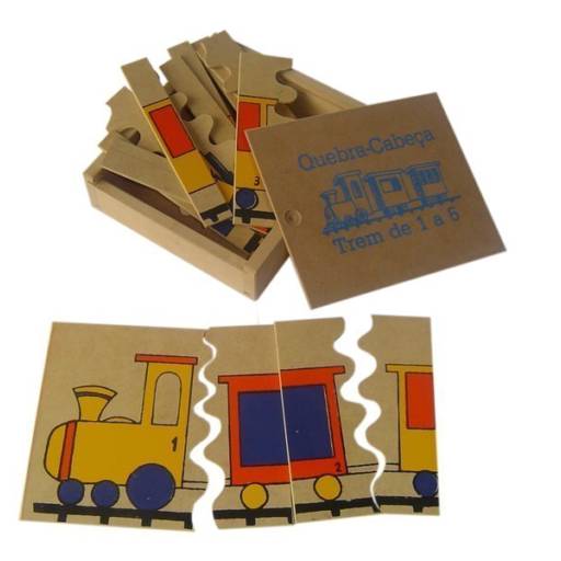 QUEBRA-CABEÇA TREM DE 1 A 5 por Art Gravata