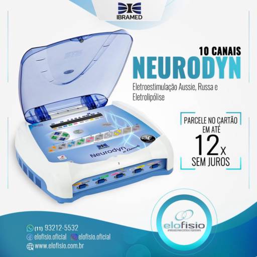 Comprar o produto de Neurodyn 10 Canais Ibramed - Aparelho de Eletroestimulação Aussie, Russa e Eletrolipólise em Beleza e Cuidado Pessoal pela empresa Elofisio - Aparelhos de Estética e Fisioterapia em Foz do Iguaçu, PR por Solutudo