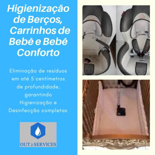 Higienização de Berços, Carrinhos de Bebê e Bebê Conforto  por Out 2 Services - Limpeza de Estofados 
