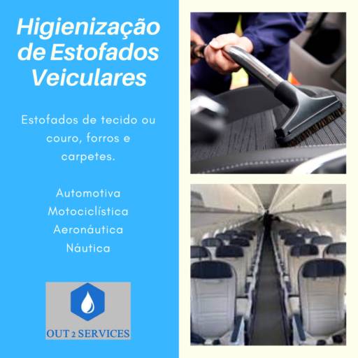 Higienização de Estofado veiculares  por Out 2 Services - Limpeza de Estofados 