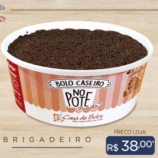 Bolo Caseiro no Pote Família de Brigadeiro por Casa de Bolos Passo Fundo