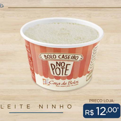 Bolo Caseiro no Pote de Leite Ninho por Casa de Bolos Passo Fundo