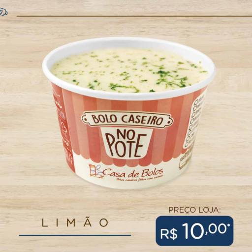Bolo Caseiro no Pote de Limão por Casa de Bolos Passo Fundo