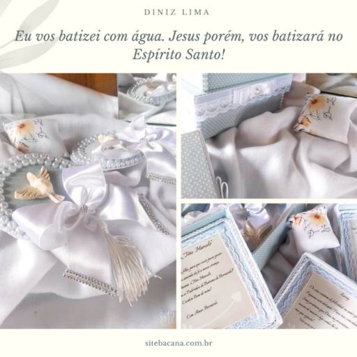Caixa convite Batizado, Comunhão por Loja Diniz Lima