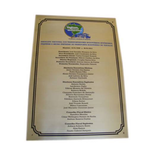 PLACAS DE LATÃO por Sinalplaca