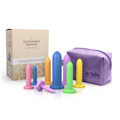 Comprar o produto de Kit Dilatadores Vaginais Gradativos A Sós Coloridos - 08 Unidades em Dilatadores pela empresa Amar Delivery em Aracaju, SE por Solutudo