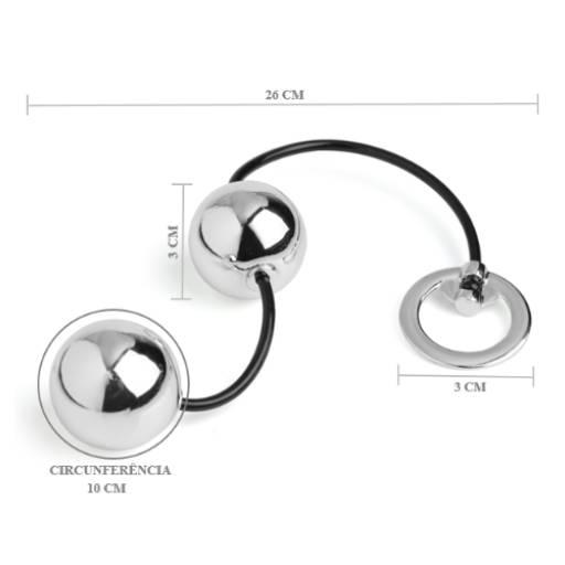 Ben-Wa 50 Tons mais Escuros Conjunto com 02 Bolas - Cromada por Amar Delivery