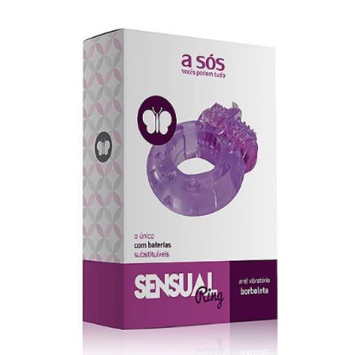 Anel Mágico com Vibrador em Silicone Borboleta por Amar Delivery
