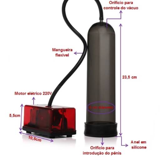 Desenvolvedor Peniano Power Pump Elétrico 220v - Fumê por Amar Delivery
