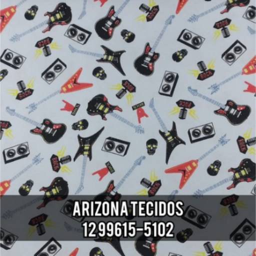 Tricoline Estampado guitarra / rock PT