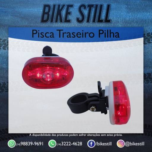 Comprar o produto de Pisca traseiro (sinalizador) de led vermelho em Ciclismo pela empresa Bicicletaria Bike Still  em Bauru, SP por Solutudo