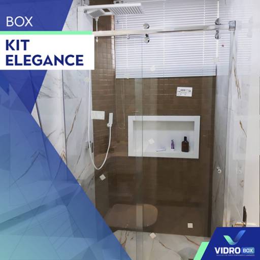 Comprar o produto de  Box Kit Elegance em Box para Banheiro pela empresa Vidrobox Vidros Temperados em Birigui, SP por Solutudo