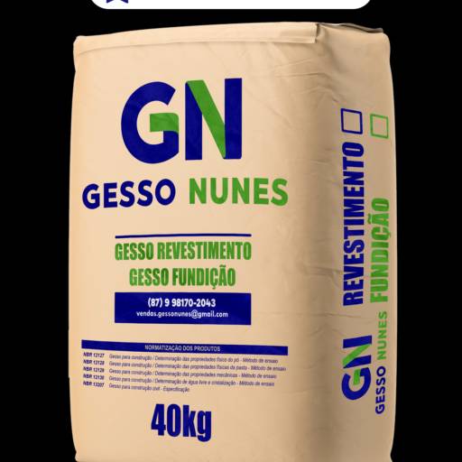 Pacote Gesso 40kg  - Gesso Nunes