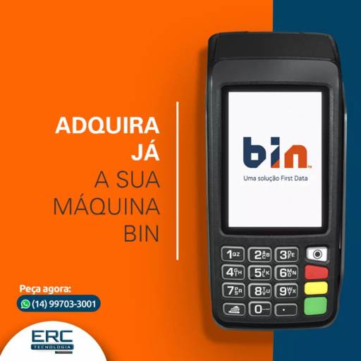Comprar o produto de MÁQUINA BIN em Máquina para Cartão pela empresa Erc Tecnologia - Franqueado Bin Máquina de Cartão em Marília, SP por Solutudo