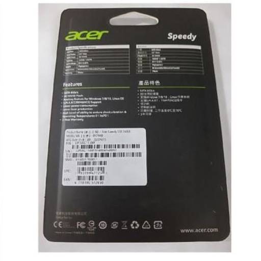SSD Acer 240GB 2,50” SATA III Leit.520MB/s Grav.480MB/s 3D Nand por Senhor Smart - Curitiba 