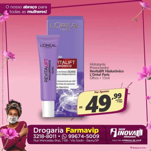 Hidratante Preenchedor L'Oreal Paris - Olhos em Bauru por Drogaria Farmavip