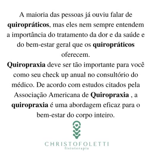 Quiropraxia - Dra. Paula Christofoletti  por Clínica Christofoletti Fisioterapia Estética Pilates