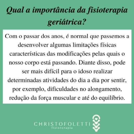 Fisioterapia Geriátrica - Dra. Paula Christofoletti   por Clínica Christofoletti Fisioterapia Estética Pilates