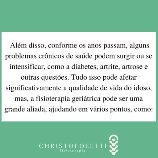 Fisioterapia Geriátrica - Dra. Paula Christofoletti   por Clínica Christofoletti Fisioterapia Estética Pilates