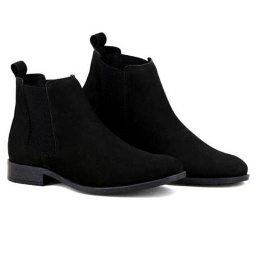 Botina Chelsea Boots Classica Casual Masculina em Couro - Cor Preto por A Feira de Aparecida Online