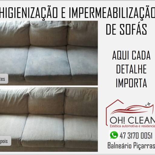 Higienização de Sofás por Oh Clean Estética Automotiva e Residencial