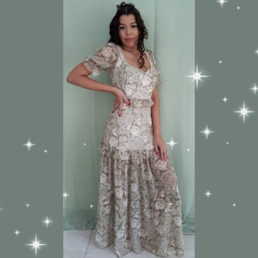 Vestido Três Marias em Crepe Floral por Atelie Fabian Ferreira