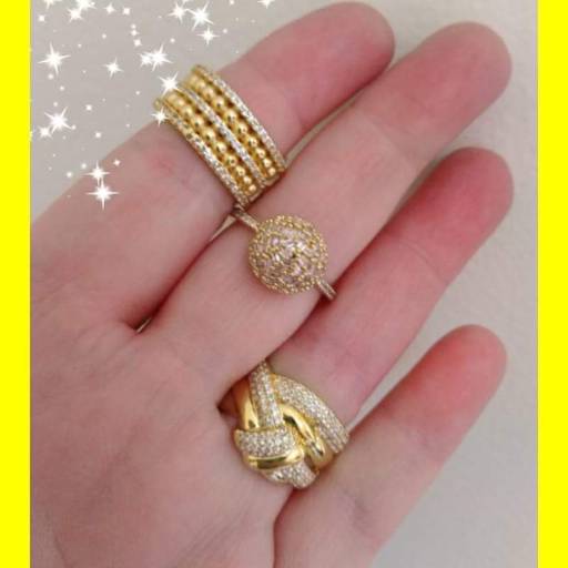 Banho de ouro e zircônias por Laís Faganello SemiJóias