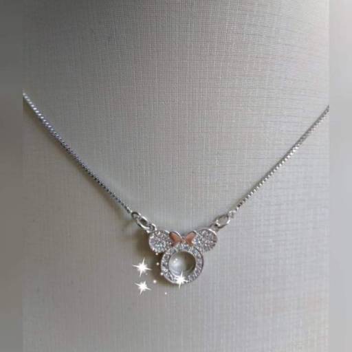 Gargantilha no rodhium branco com zircônias por Laís Faganello SemiJóias