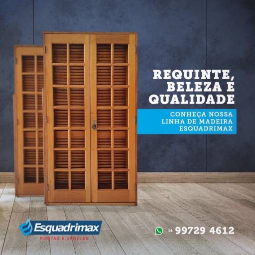 Comprar o produto de Portas de Madeira sob Medida em Esquadrias pela empresa Esquadrimax em Botucatu, SP por Solutudo