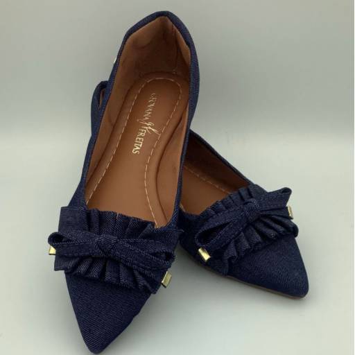 Sapatilha Jeans com franjinha por Geovana Freitas Calçados
