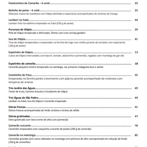 Cardápio Delivery  por Pé de Peixe Aracatu