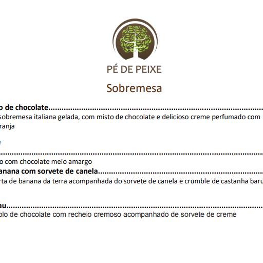 Cardápio Delivery  por Pé de Peixe Aracatu