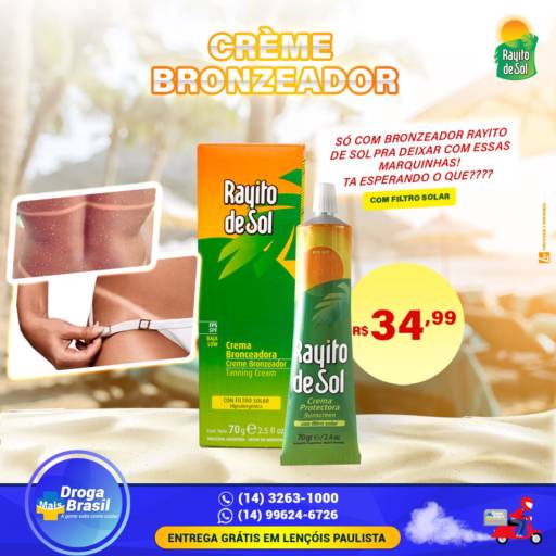 Creme Bronzeador Raquito de Sol