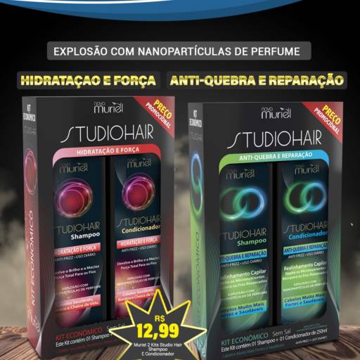 Comprar o produto de Kit Studio Hair em Shampoos e Condicionadores pela empresa Droga Mais Brasil em Lençóis Paulista, SP por Solutudo