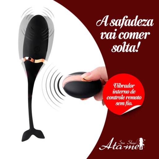 Vibrador intermo de controle remoto sem fio por Ata-me Sex Shop 
