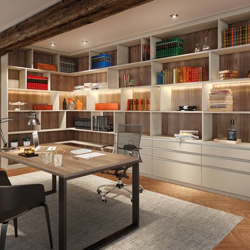 Home Office Planejado por Predilecta Móveis Planejados