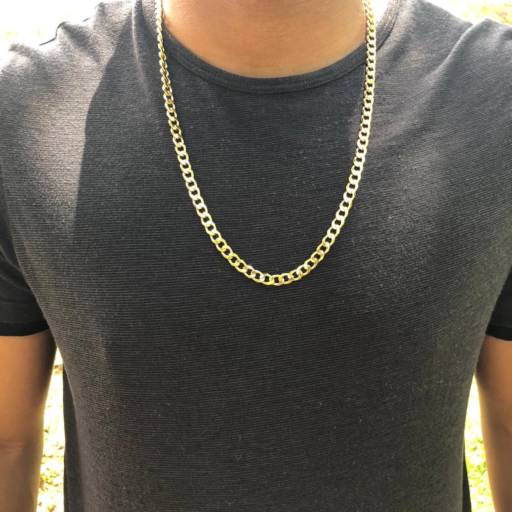 Conjunto Corrente e Pulseira Grumet Diamanta  por Ouro Preto Joias