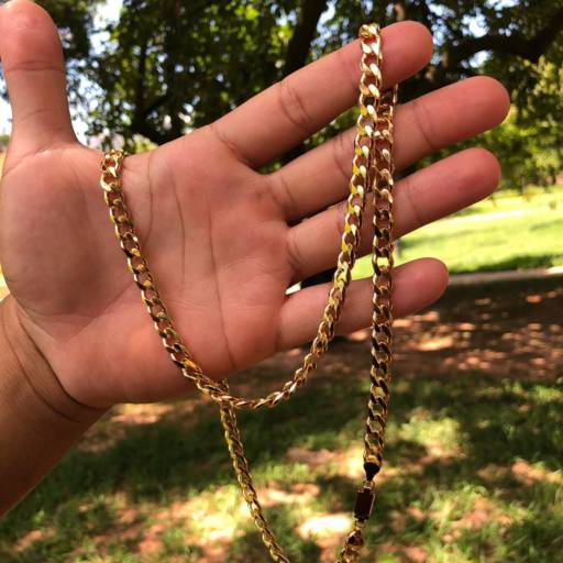 Conjunto Corrente e Pulseira Grumet Diamanta  por Ouro Preto Joias